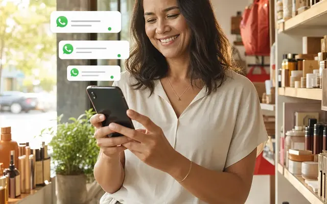 Cliente recebendo mensagens automáticas no celular